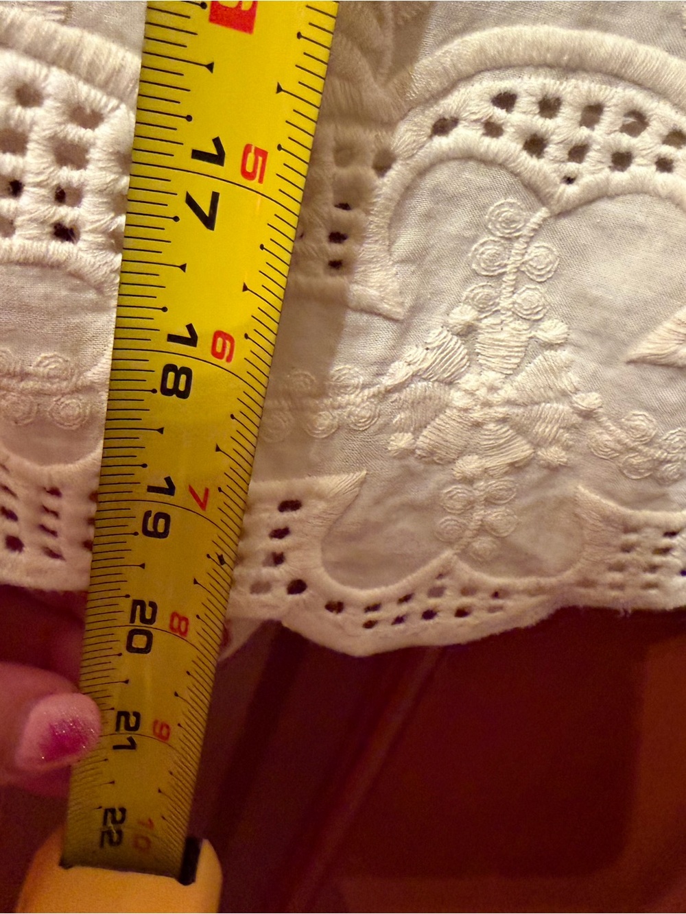 Cream Embroidered Tie-Front Peasant Blouse - Picture 11 of 13